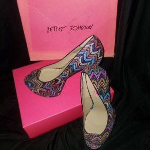 Betsey Johnson Multi Colored High Heel Pumps